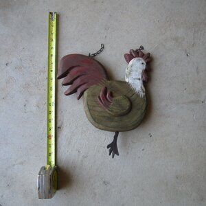 Primitive Wooden Rooster Rustic Farm Country Decor Wood Figure